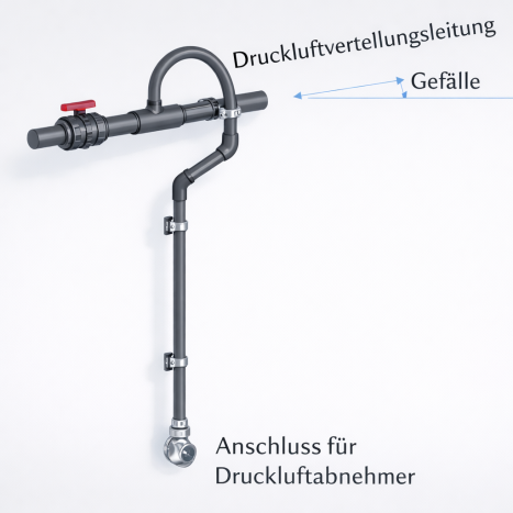„Schwanenhals-Abgang“ bei feuchter Luft