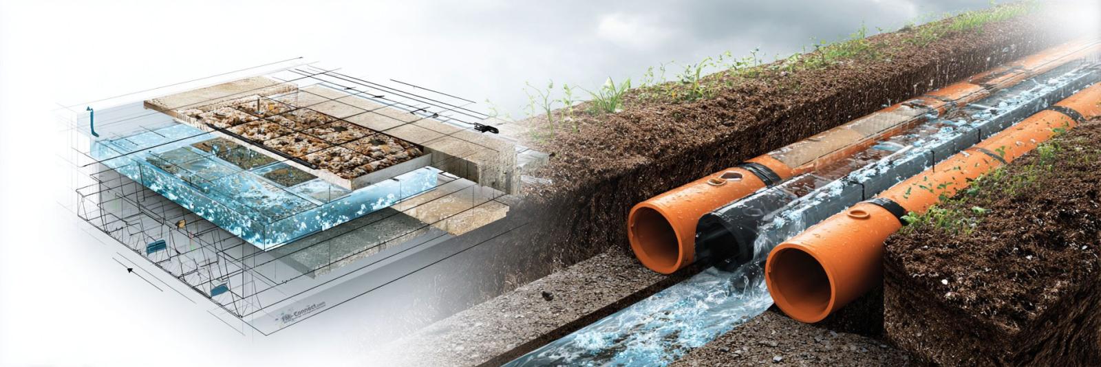 Bauelemente spielen eine wichtige Rolle bei der Konstruktion von Drän- und Versickerungssystemen, um eine effiziente Entwässerung und das Verhindern von Wasserschäden zu gewährleisten