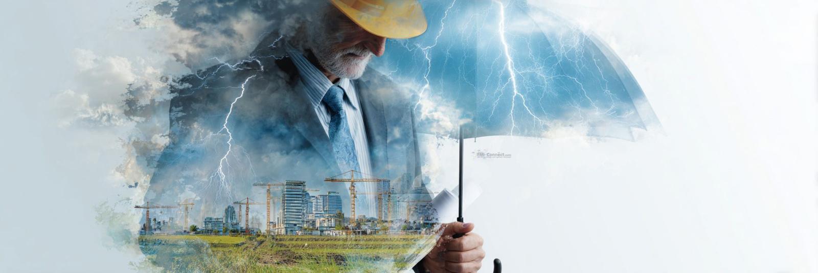 Witterungsbedingungen wie Regen, Schnee, Eis und Wind können die Gebäudestruktur und -funktion beeinträchtigen