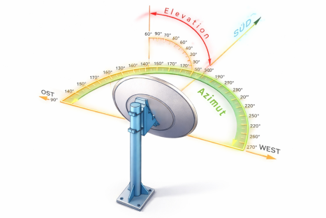 Azimut und Elevation