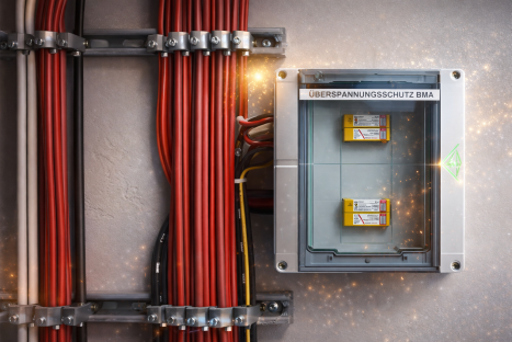 Brandmeldeleitungen mit Überspannungsschutz, Bild Gero Gerber, Hohenfelden